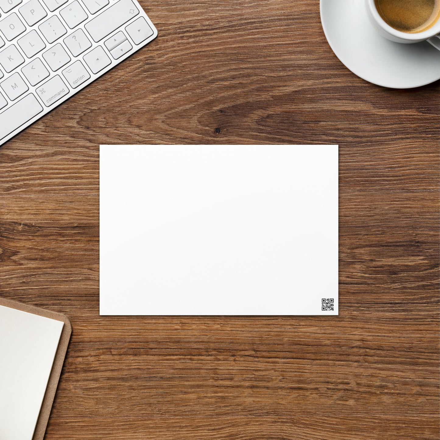 Red barn in winter - Greeting card