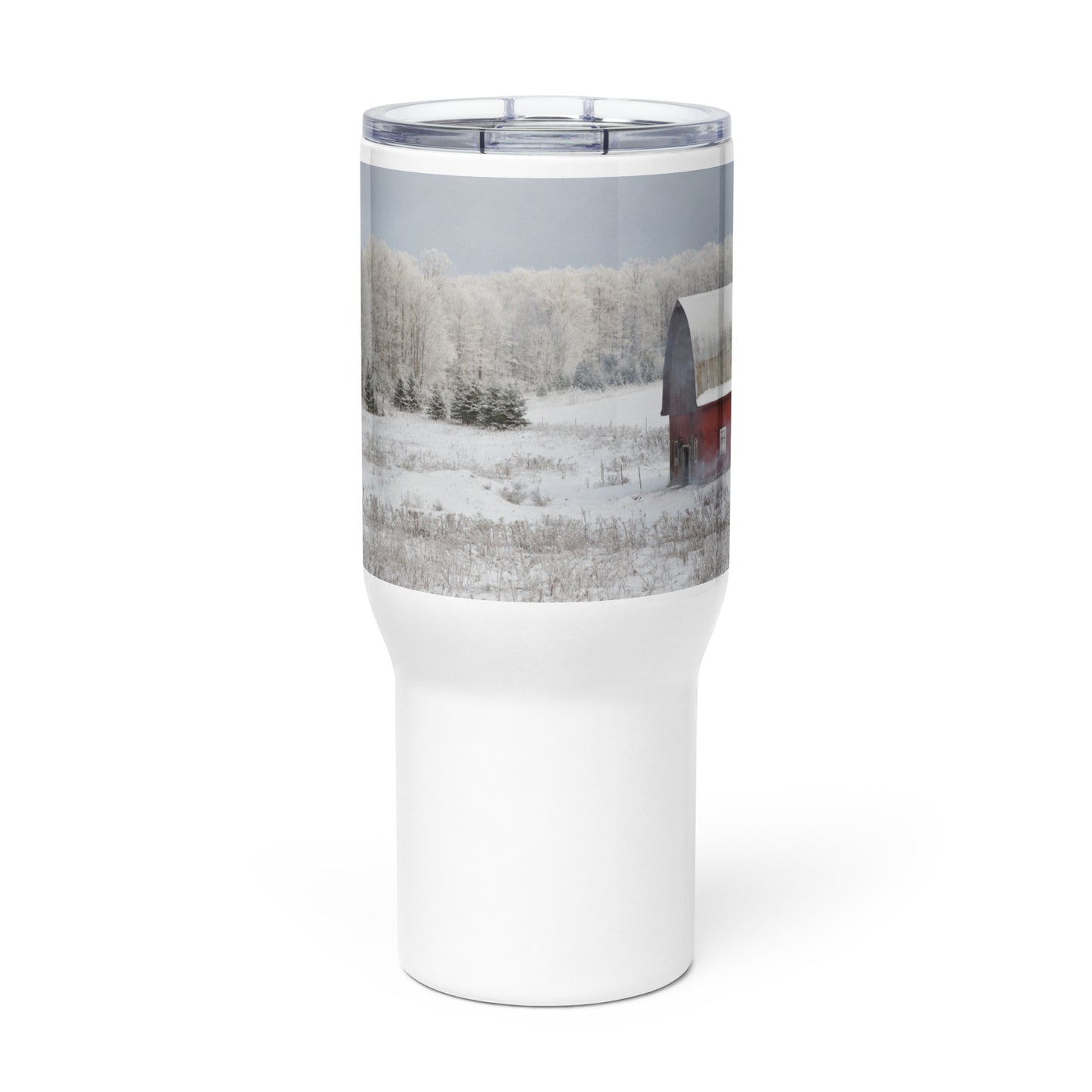 Red Barn image - Travel mug with a handle