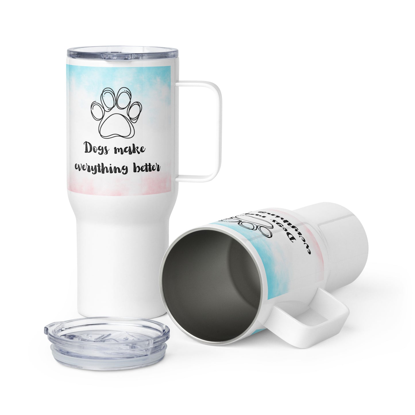 Dogs Travel mug with a handle