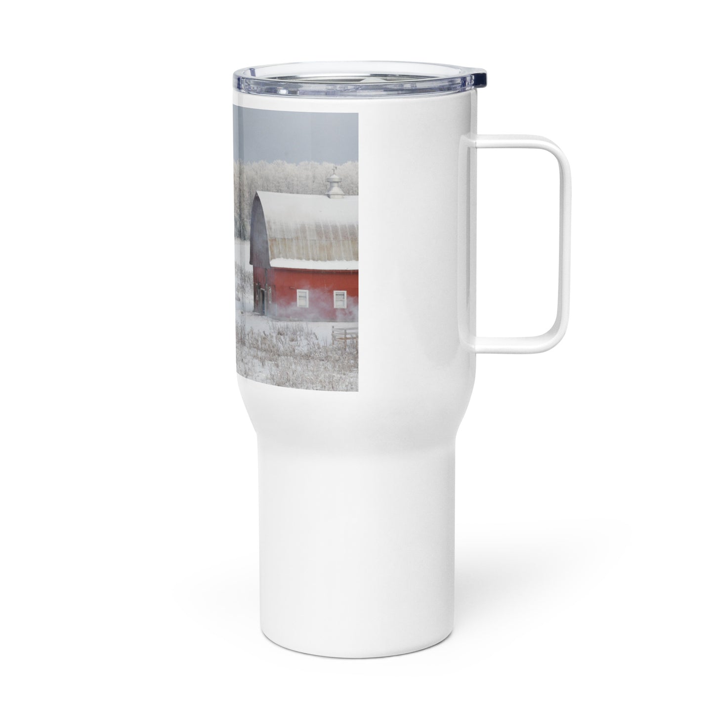 Red Barn image - Travel mug with a handle